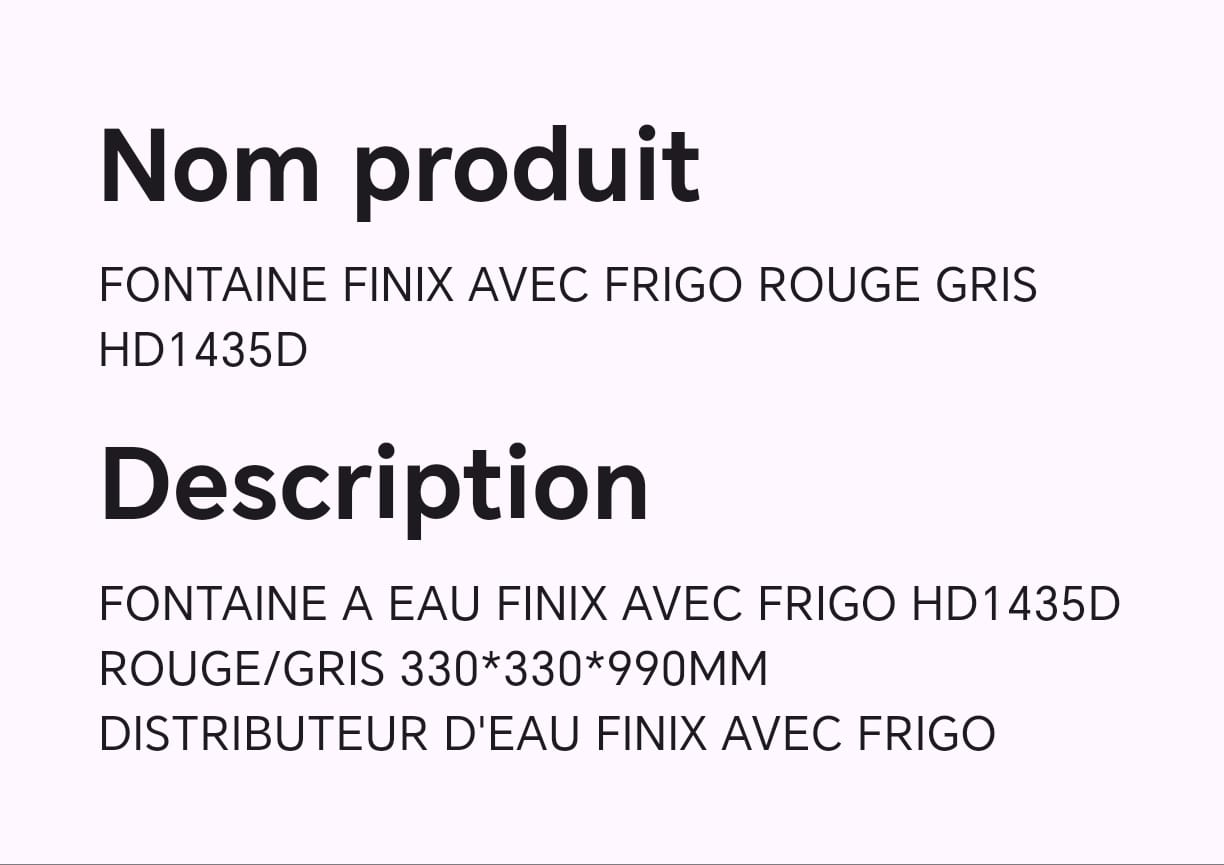 FONTAINE FINIX AVEC FRIGO ROUGE GRIS HS1435D FONTAINE FINIX AVEC FRIGO ROUGE GRIS HS1435D