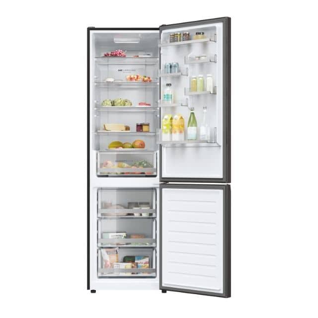 Réfrigérateur HAIER combine 3tiroirs 350 litres noir gris HRF390BS Réfrigérateur HAIER combine 3tiroirs 350 litres noir gris HRF390BS