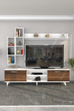 Meuble TV Marron Blanc - 1m80 Meuble TV Marron Blanc - 1m80