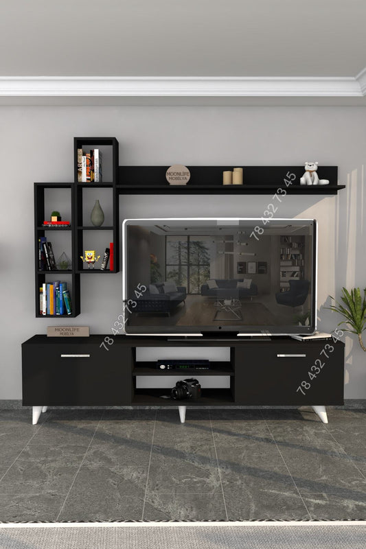 Meuble TV Noir - 1m80