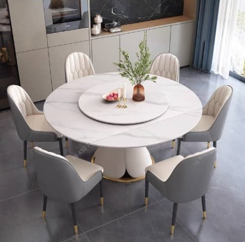 Table A Manger - Marbre - Blanc