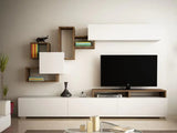 Meuble TV Marron Blanc - 2M10