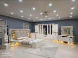 CHAMBRE A COUCHER 6BATTANTS 9PIECES BEIGE