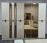 CHAMBRE A COUCHER 6BATTANTS 6PIECES BEIGE LORA