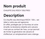 CHAUFFE EAU ROCH 100LITRES