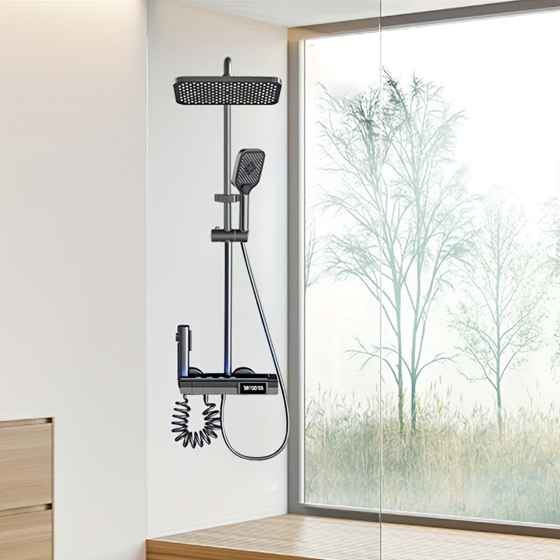 Colonne de douche avec Pommeau numérique à affichage LED Ensemble de douche 4 jets