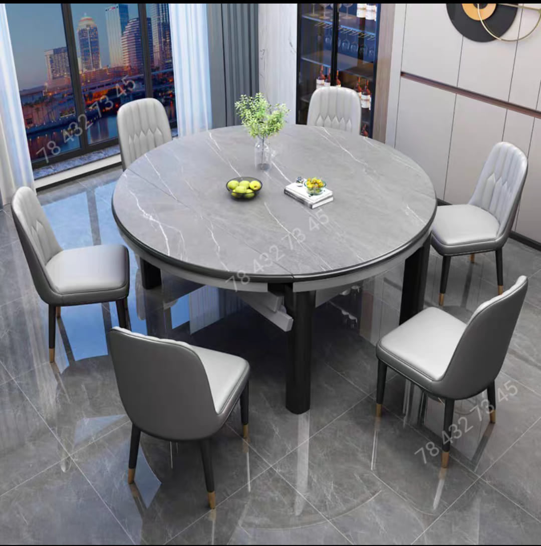 Table A Manger Extensible - Marbre Gris