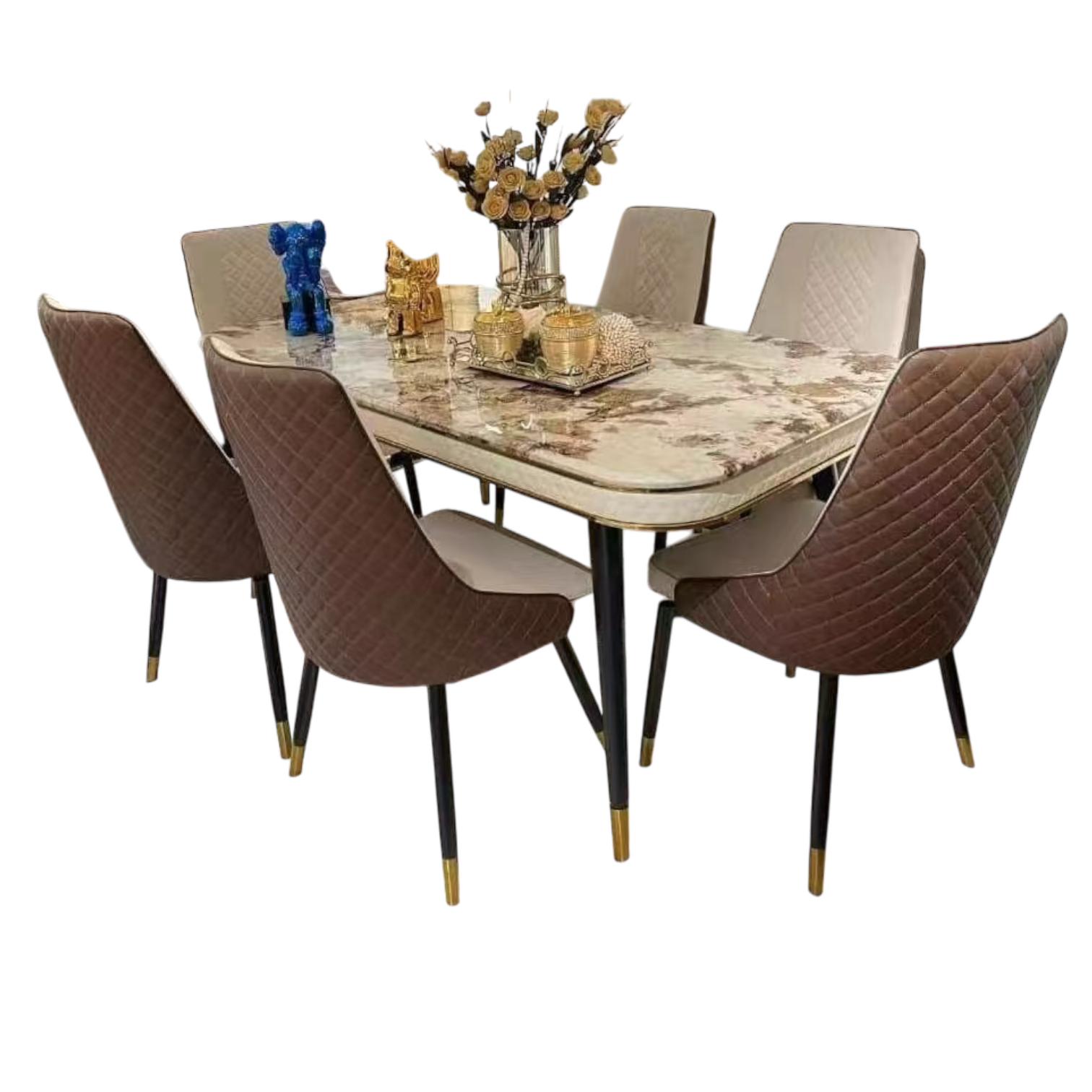 Ensemble de salle à manger moderne et élégant avec 6 chaises
