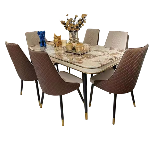 Ensemble de salle à manger moderne et élégant avec 6 chaises