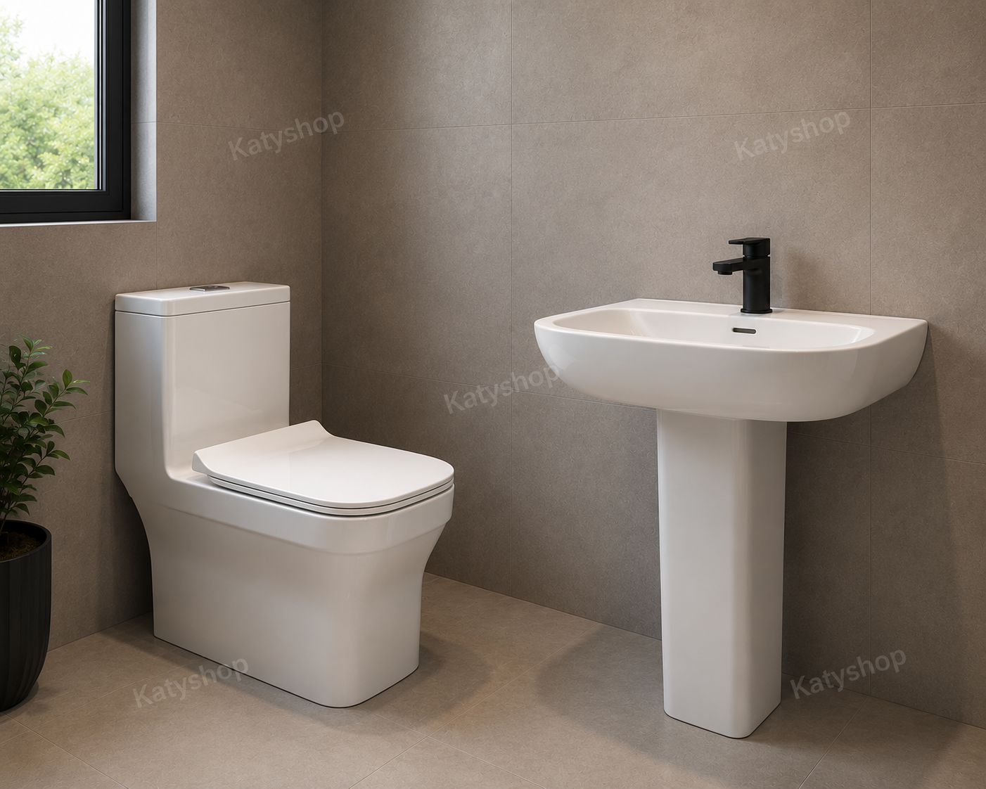 Pack Sanitaire complet - 7 Pièces: Tout ce qu'il vous faut en un seul Pack - Equipement Salle de Bain