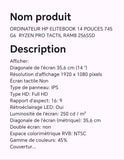 ORDINATEUR HP ELITEBOOK 14 POUCES 745 G6 RYZEN PRO TACTIL RAM8 256SSD