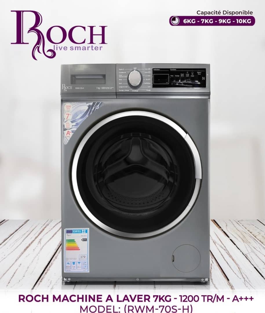 Machine à laver ROCH 7kg A+++ gris RWM70SH