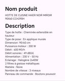 HOTTE DE CUISINE HAIER NOIR MIROIR 90X60 CCH290H