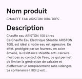 CHAUFFE EAU ARISTON 100LITRES