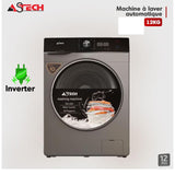 Machine à laver ASTECH 12KG INVERTER gris MLV12FN1210LC