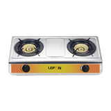 PLAQUE LEFON 2FEUX A GAZ GRIS LFGS3221