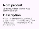VENTILATEUR LEFON SUR PIED AVEC COMMANDE FS4011