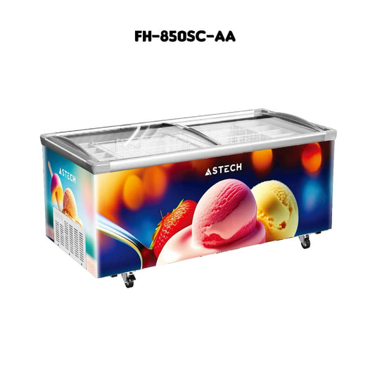 Congélateur ASTECH horizontal 761litres vitrine nofrost FH850SCAA