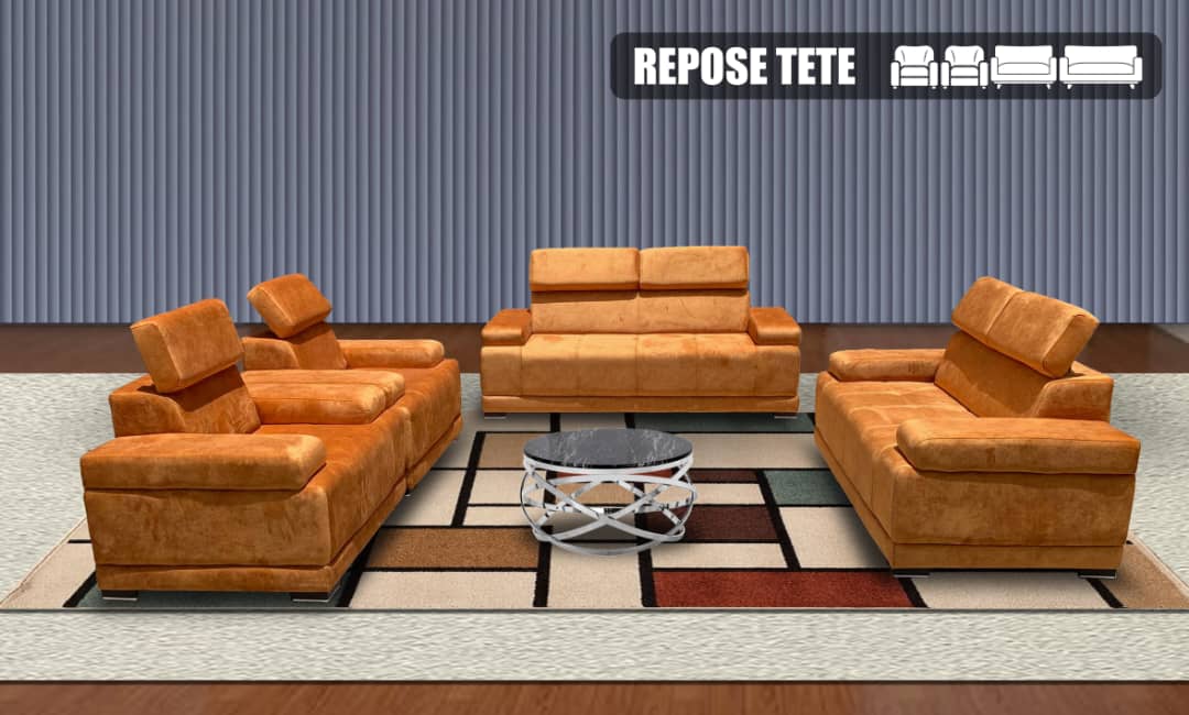 Salon canape 7places repose tète car couleur au choix