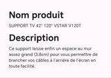 SUPPORT TV 42" 120" VSTAR V120T