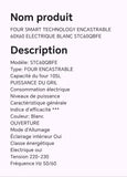 FOUR SMART TECHNLOGY ENCASTRABLE 60X60 ELECTRIQUE BLANC STC60QBFE