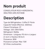 CONGELATEUR ROCH HORIZONTAL 300LITRES GRIS RCF300B