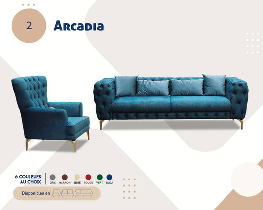 SALON CANAPE 7PLACES COULEUR AU CHOIX ARCADIA