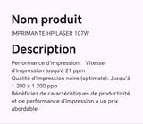 IMPRIMANTE HP LASER 107W