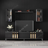 Meuble TV + Table Basse - Noir & Gris - 1m80