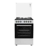 Cuisiniere enduro 4feux 6X60 à gaz double boutton gris AFS6040GGSIT