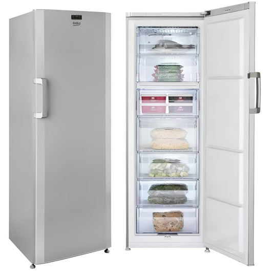 Congélateur BEKO vertical 7tiroirs nofrost gris RFNZ320L23S