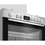 Cuisinière Beko 5feux 90X60 à gaz full option ventilo+ four électrique inox BGM11226EX