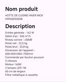 HOTTE DE CUISINE HAIER INOX HXP60D550SB