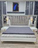 CHAMBRE A COUCHER ARMOIRE 6BATTANTS 6PIECES BLANC BAMBI