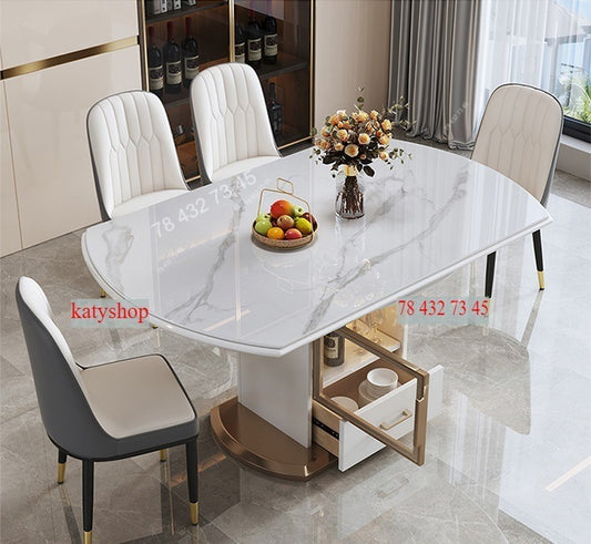 TAble A Manger - Marbre - Blanc