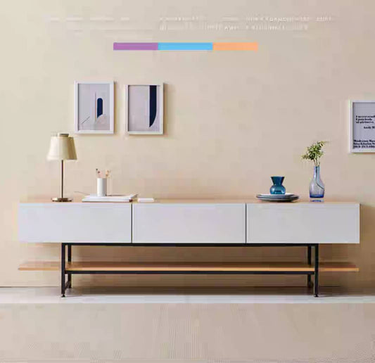 Meuble TV - Marron Blanc