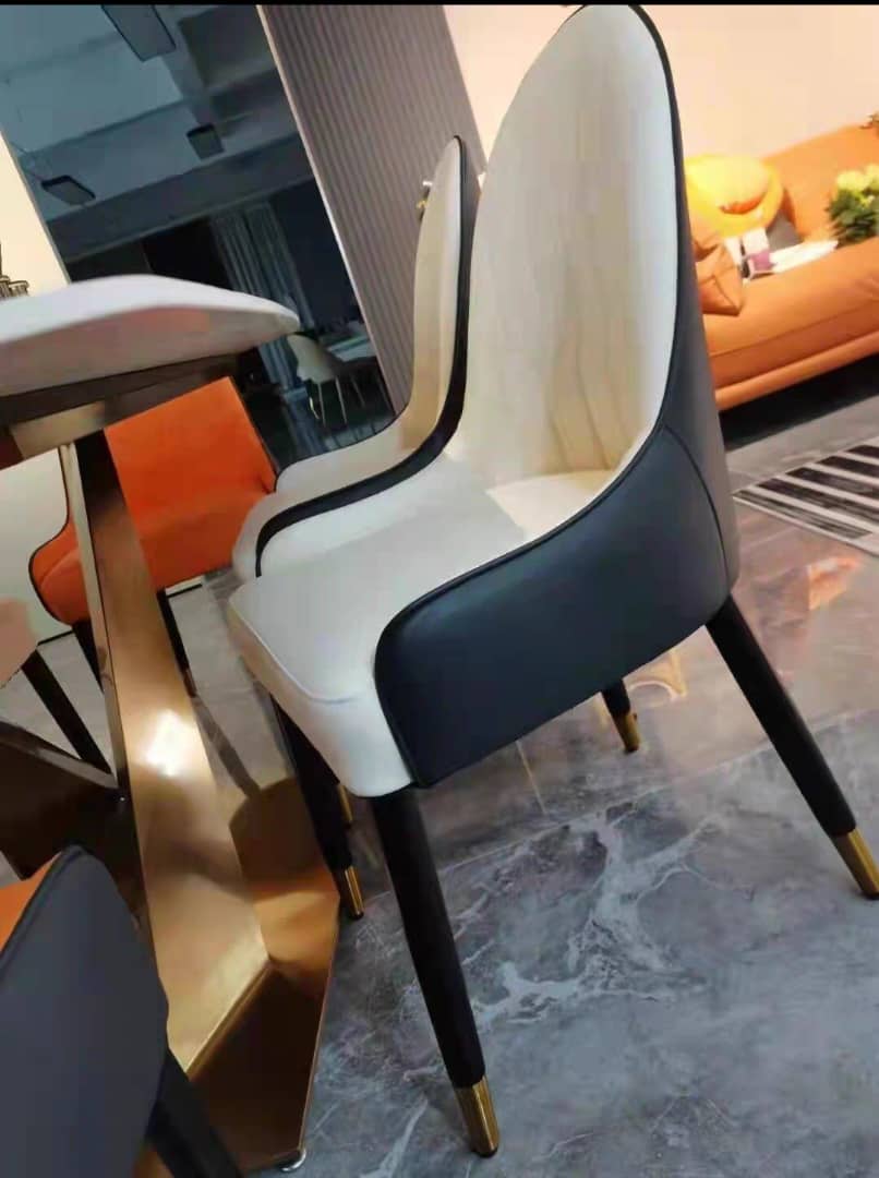 Table A Manger - Marbre en Marron et Blanc