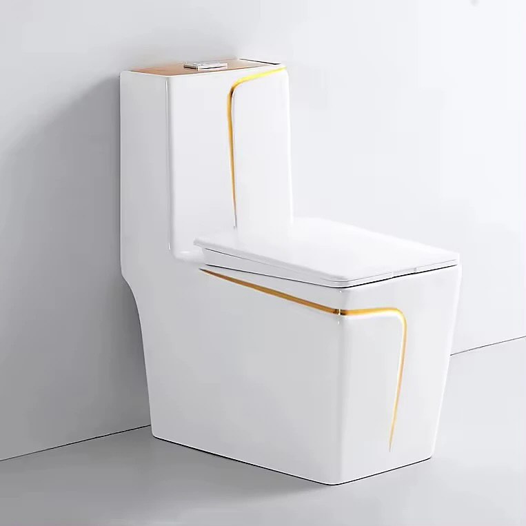 Ensemble Lavabo Moderne + Chaise Anglaise Ergonomique  - Blanc Doré