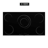 PLAQUE INDUCTION VERA 5FEUX 90X60 ELECTRIQUE VITROCERAMIQUE NOIR PE90005