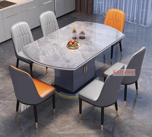 Table A Manger - Marbre - Gris
