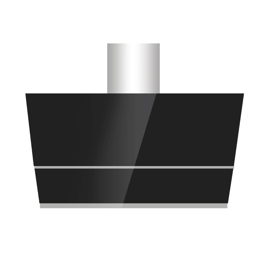 HOTTE DE CUISINE TECHNOLUX 90X60 AVEC SORTIE VERRE NOIR TEC90BG