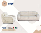 SALON CANAPE 7PLACES COULEUR AU CHOIX SIMILI 103H