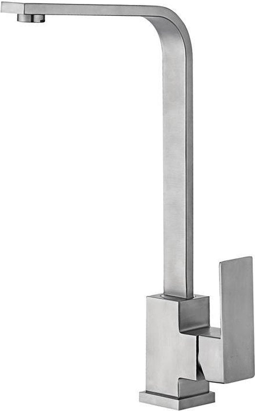 Robinet de cuisine à poser, mitigeur pivotant en acier inoxydable pour évier de cuisine - Robinet Gris