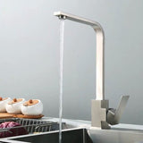 Robinet de cuisine à poser, mitigeur pivotant en acier inoxydable pour évier de cuisine - Robinet Gris