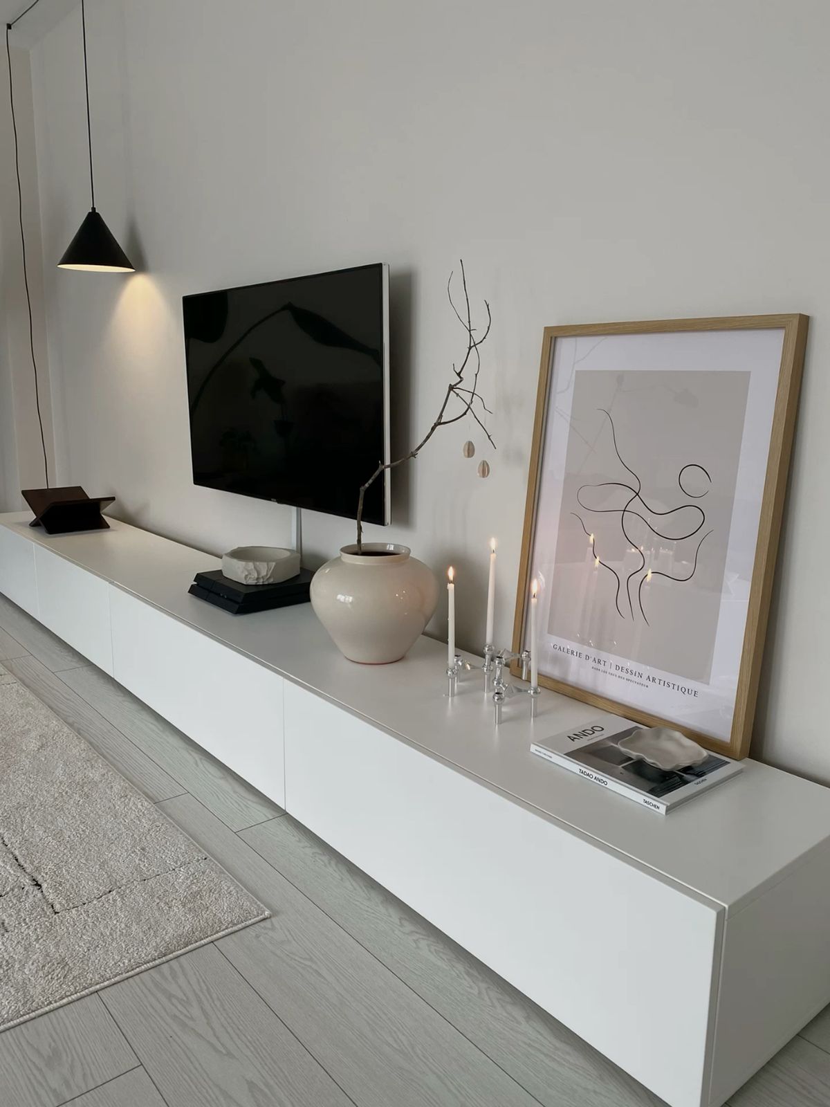 Meuble TV Blanc - 3 Mètres