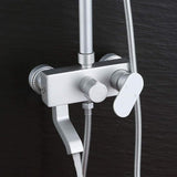 Colonne de douche à effet pluie, douchette multifonction, barre coulissante réglable robinets muraux