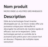 MICRO ONDE LG 42LITRES GRIS MH8265CIS