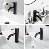 Robinet mitigeur de lavabo haut, robinet carré surélevé pour vasque à poser, robinet d'évier design moderne, robinet de lavabo en laiton pour salle de bain