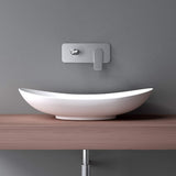 Robinet Mural Encastré Chromé Mitigeur Moderne pour Lavabo et Vasque en Laiton Mélangeur Eau Chaude et Froide