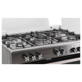 Cuisinière enduro 5feux à gaz 90X60 + grill double bouton noir AFS9050GGBSIT
